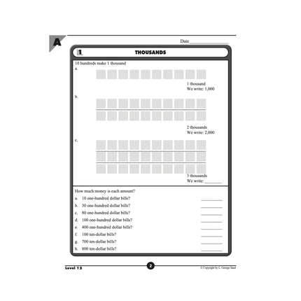 Level 12 E-Book Set | 4th Grade - 5th Grade Math Curriculum | Thousands and Large Numbers: Concepts and Skills