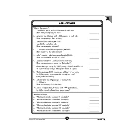 Level 12 E-Book Set | 4th Grade - 5th Grade Math Curriculum | Thousands and Large Numbers: Concepts and Skills