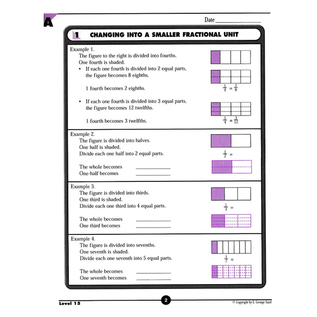 Level 15 E-Book Set | 5th Grade - 6th Grade Math Curriculum | Fractions: Advanced Skills