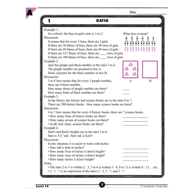 Level 16 E-Book Set | 6th Grade - 7th Grade Math Curriculum | Special Topics: Ratios, Percent Graphs & More