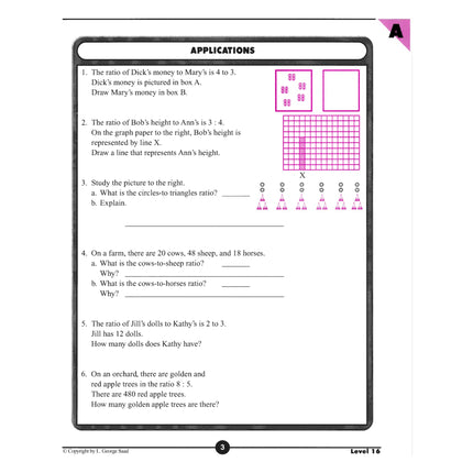 Level 16 E-Book Set | 6th Grade - 7th Grade Math Curriculum | Special Topics: Ratios, Percent Graphs & More