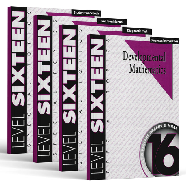 Level 16 E-Book Set | 6th Grade - 7th Grade Math Curriculum | Special Topics: Ratios, Percent Graphs & More