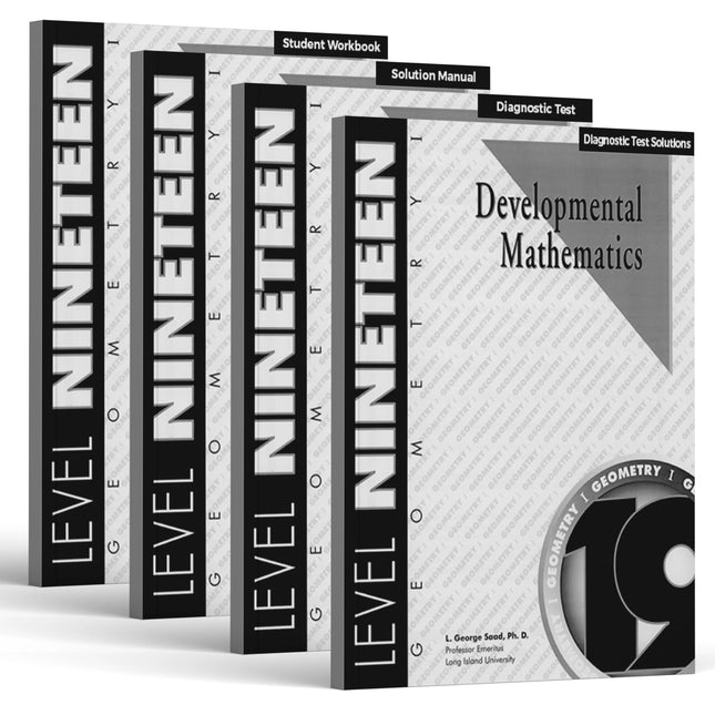 Level 19 E-Book Set | 9th Grade - 12th Grade Math Curriculum | Geometry 1: Foundations of Geometry