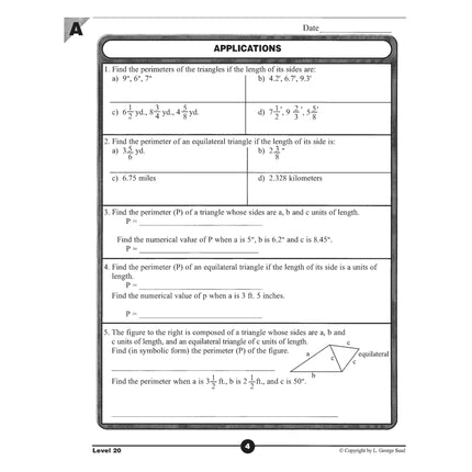 Level 20 E-Book Set | 9th Grade - 12th Grade Math Curriculum | Geometry 2: Two-Dimensional Figures