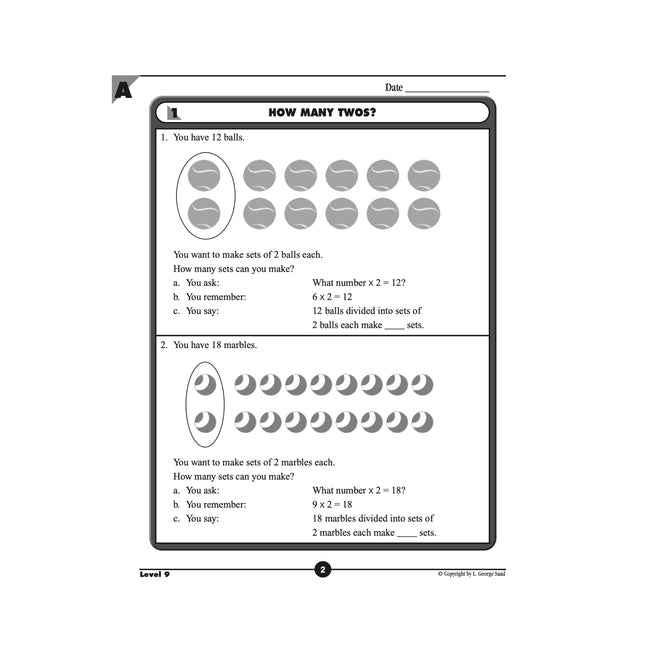 Level 9 E-Book Set | 3rd Grade Math Curriculum | Division: Concepts and Facts